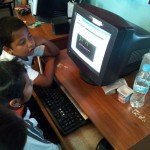 San Marcos Kids watching Khan Academy Videos