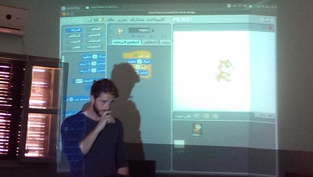 Jake teaching Scratch - scratch.mit.edu